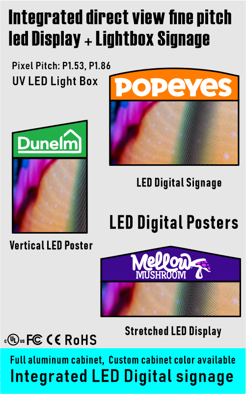 New Storefront Advertising: Hybrid LED digital signage replace LCD